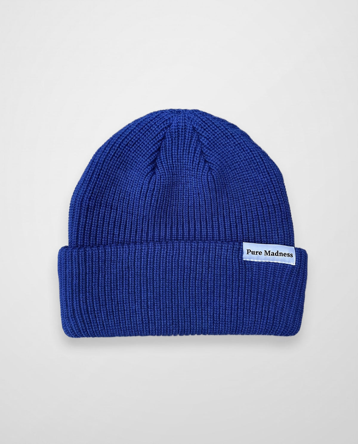 Blue Captain Merino Beanie – studiobilde liggende