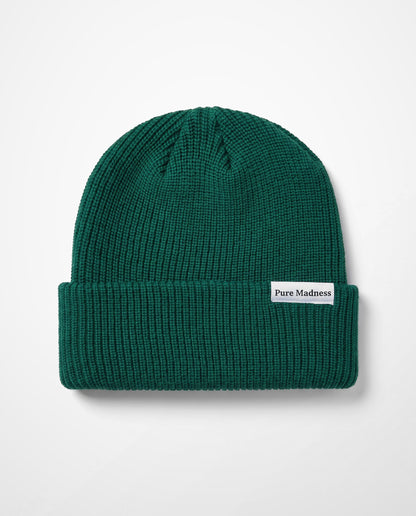Green Captain Merino Beanie – studiobilde liggende