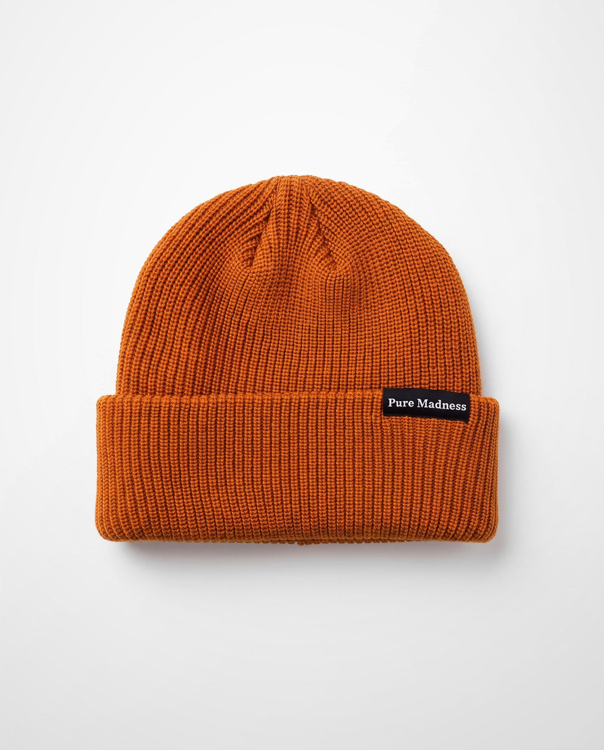 Orange Captain Merino Beanie – studiobilde liggende