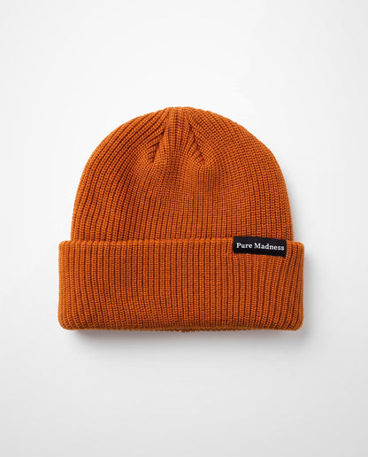Orange Captain Merino Beanie – studiobilde liggende