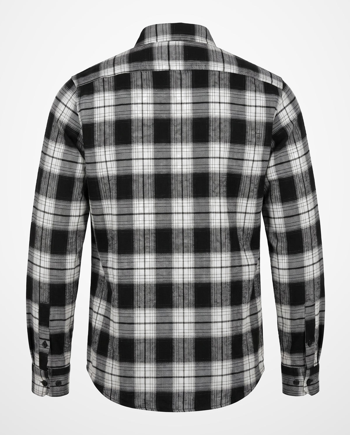 Voss Flannel Shirt Whiteout – studiobilde bakfra