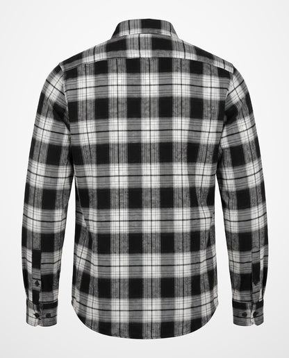 Voss Flannel Shirt Whiteout – studiobilde bakfra