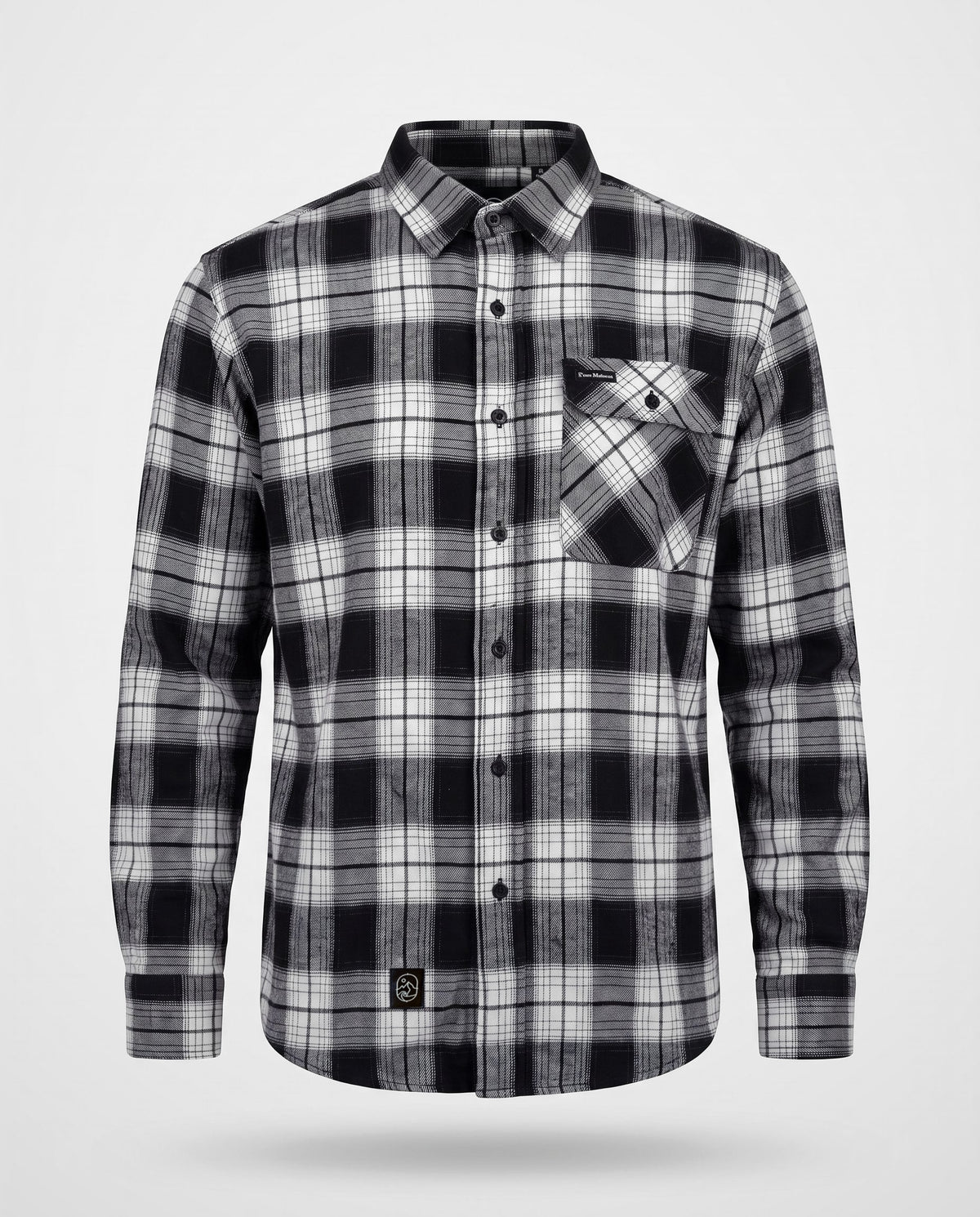 Voss Flannel Shirt Whiteout – studiobilde forfra