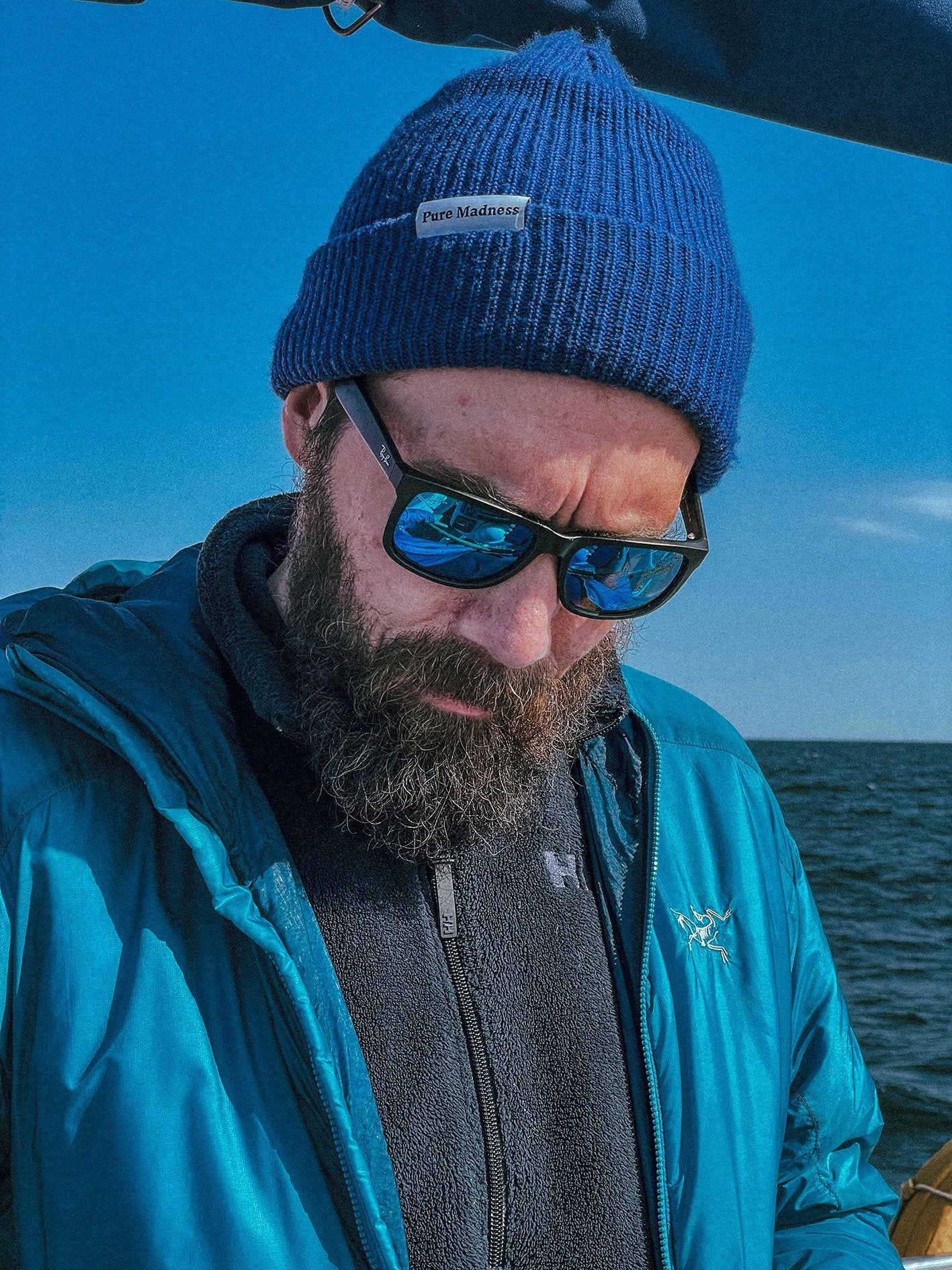 Blue Captain Merino Beanie - Pure Madness Apparel